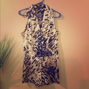 Grass Collection Silky Leopard Romper💯